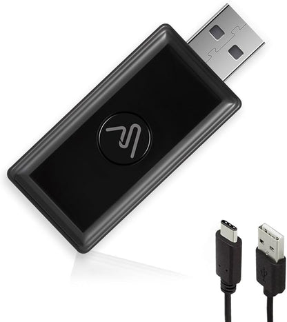 Wireless Carplay Adapter - Converts Wired to Wireless Carplay Dongle Plug & Play - Fit Cars 2015 or Newer with Factory Wired CarPlay - Micro Edition Black Matt (Piano Finish)