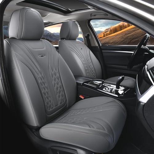 Coverado Car Seat Covers, Car Seat Covers Front Seats, 2-Pack Front Seat Cover, Nappa Leather Waterproof Seat Covers, Car Seat Protectors, Automotive Seat Covers Universal Fit for Most Vehicles