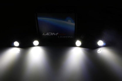 iJDMTOY 4pc Set 3W High Power LED Grille Mesh Mount Lighting Kit Compatible with Toyota FJ Cruiser 4Runner Tacoma etc., 6000K Xenon Projector Lens Spot Beam LED Lights