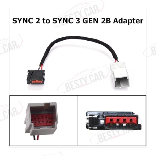 USB Media Hub Power Harness Adapter Fits for Ford SYNC 2 to SYNC 3 (GEN 2B) SYNC 3 Retrofit USB Hub Wiring Adapter