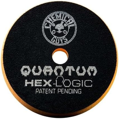 Chemical Guys BUFX112HEX5 Hex-Logic Quantum Medium-Heavy Cutting Pad, Orange (5.5 Inch Fits 5 Inch Backing Plate)