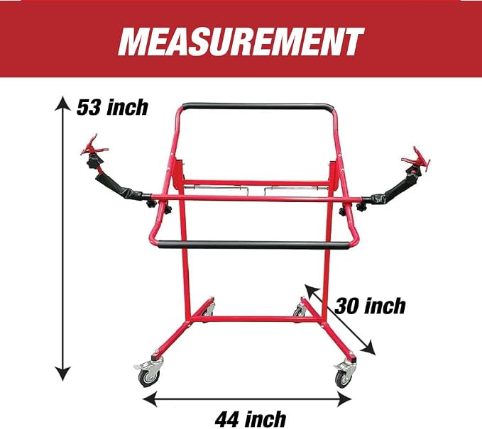 LAUCO Adjustable Bumper Repair Stand, Securely Holds Plastic Car Bumper Covers for Automotive Bodyshop Repair Multiple Angles 5 Locking Positions, Paint Bodywork, Wheels Sand, Prep, Spray Primer 08044