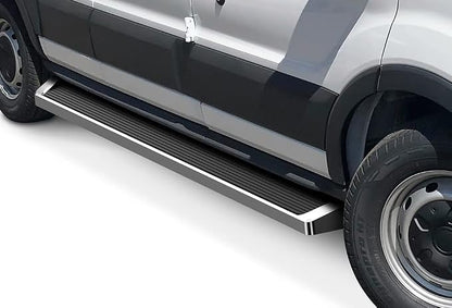APS Running Boards 6 inches Silver Compatible with Ford Transit 2015-2026 Full Size Van 3-Door (Exclude 2022-2026 E-Transit) (Nerf Bars Side Steps Side Bars)