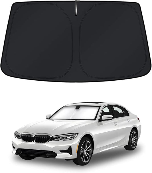 KUST Windshield Sun Shade for BMW 3 Series Accessories 2019-2025 2026 Window Shade Sun Visor Cover Foldable Blocks UV Rays Keep Your Car Cooler