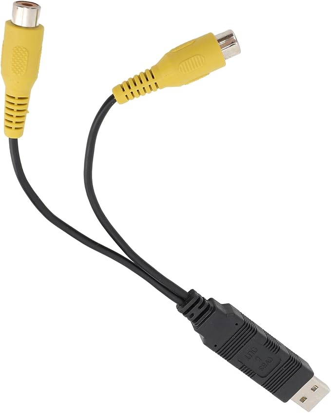 Video Out Adapter, RCA Composite Cvbs Video Audio Converter Adapter, USB to Cvbs Video Output Adapter HD Video Easy to Use USB to RCA Interface Cable Adapter for Vehicle