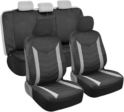 Motor Trend SpillGuard Car Seat Covers Full Set Waterproof – Neoprene Seat Protectors with Split Rear Bench, for Auto Truck Van and SUV