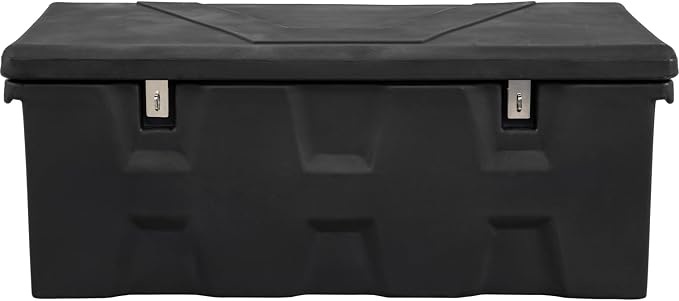 Buyers Products 1712240 Black Poly All-Purpose Storage Chest , 6.3 cu. ft, Made In The USA, Dent-Resistant Lockable Storage Box for Truck, Trailer, Dock, or Deck, High-Density Polyethylene