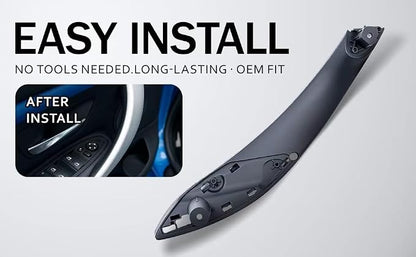 4PCS Inner Door Pull Handle Replacement for BMW F30 F32 F80, Interior Door Handle Trim Kit for 3 Series 320 328 330 335 2013-2018, 4 Series 428 435 2014-2020, Carbon Fiber Pattern