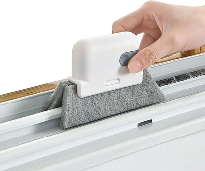 Window Track Cleaning Brush 3-in-1, Multi-Purpose Groove Brush with Replaceable Head, Window Track Cleaner & Window Sill Cleaner Tool for Tiles, Blinds, Car Vents, Corners & Small Spaces – 3 Pack