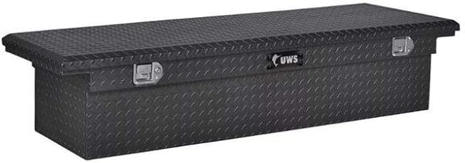 UWS EC10462 69-Inch Gloss Black Heavy-Wall Aluminum Truck Tool Box with Low Profile, RigidCore Lid