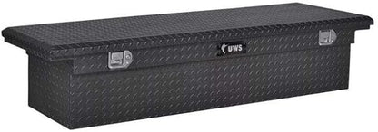 UWS EC10462 69-Inch Gloss Black Heavy-Wall Aluminum Truck Tool Box with Low Profile, RigidCore Lid