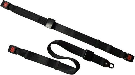 WOTS Wheelchair Securement System for Standard L-Track | Full Kit: Fixed Shoulder Belt, Lap Belt & 4 Auto-Retracting Tie-Downs | Easy Installation, Auto-Tightening, Lightweight | WC18/WC19 Compliant