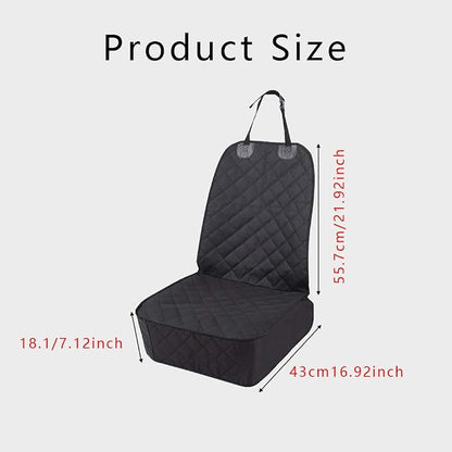 Waterproof Front Seat Car Cover, Pet Front Cover for Cars, Scratch Proof & Nonslip Seat Pet Cover, Dog Car Seat Cover with Seat Belt Fits Most Cars, Suvs