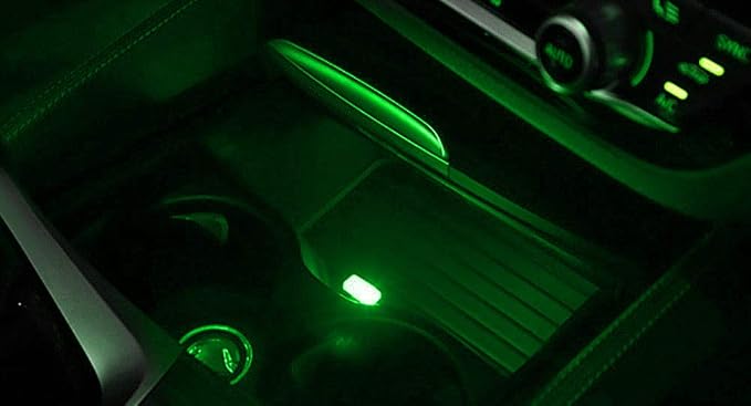 iJDMTOY Emerald Green USB Plug-in Miniature/Nano LED Car Interior Ambient Accent Lighting Kit