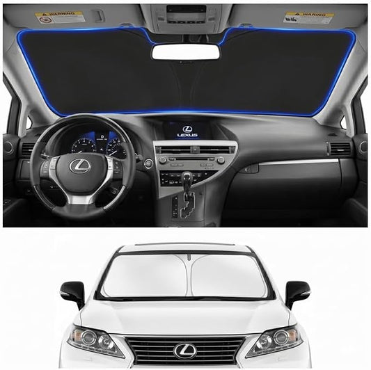 Windshield Sun Shade Sunshade for Lexus RX 2010-2015 | Custom Fit Windshield Cover, Blocks UV Rays, Double-Layer Heat Shield, Durable Frame, Easy Fold & Storage