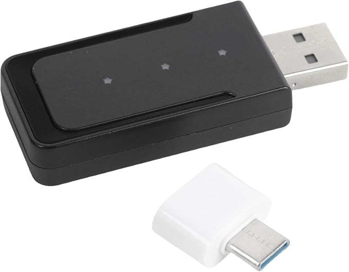 2 in 1 Wireless CarPlay Adapter, Wired to Wireless Converter for CarPlay and Android Auto, Bluetooth 5.0 WiFi Plug and Play Car Dongle CP508A (CP508C)