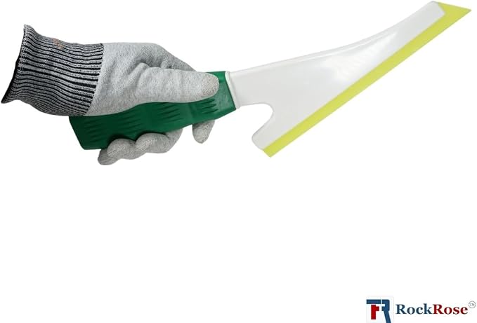 RockRose Doctor Stroke Squeegee – Professional Window Tinting Squeegee & Vinyl Wrap Applicator, Heavy-Duty Rubber Scraper for Auto Glass & Flat Glass Tint Yellow