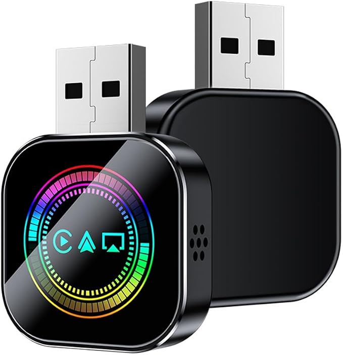 Wireless Carplay Adapter Android Auto Airplay Smart Carplay USB Dongle Wired Connection Plug and Play