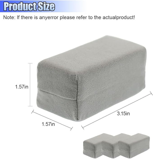 Suede Microfiber Applicator Pad, Multi-Purpose Ceramic Spray Coating Sponge Pads, Car Detailing Sponge for Car Paint, Metal, Plastic Trim, Applying Wax, Sealants, Other Conditioners (4PCS)