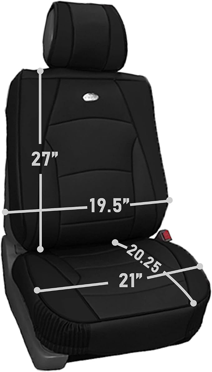 FH Group Ultra Comfort Highest Grade Faux Leather Full Set Car Seat Cushions– Universal Fit for Cars Trucks & SUVs (Solid Black)