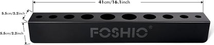 FOSHIO Car Detailing Brush Holder with the Mounting Hardware, Durable Solid Painted Metal Rack for Putting Different Size 10 Car Detailing Brushes, Wall Mount for Garage Workshop
