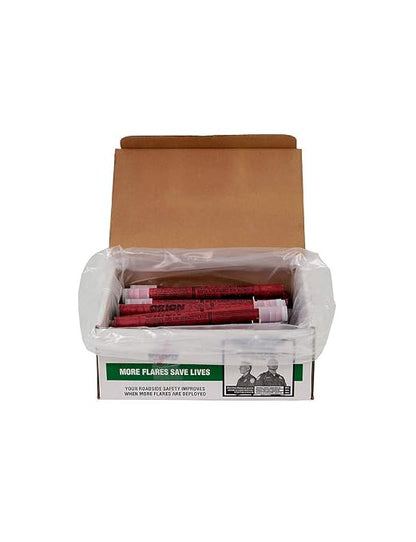 Orion Road Safety Flare (36 Pack), Waxed, for Highway & Roadside Safety (20 Minute, No Stand)