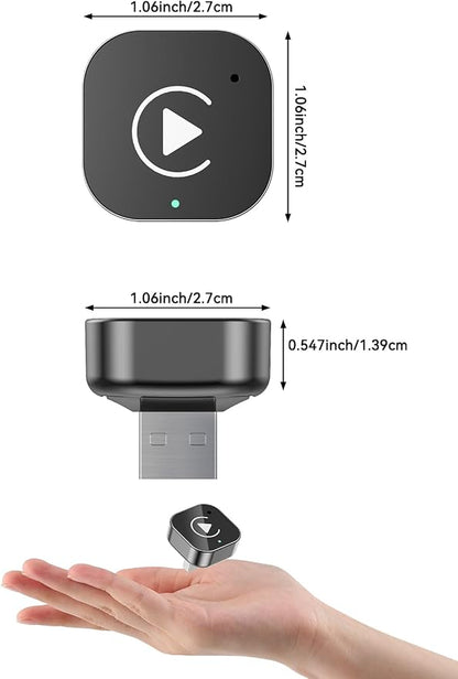 Wireless CarPlay & Android Auto Adapter, 2-in-1 Wireless CarPlay Adapter for Factory Wired CarPlay and Android Auto Cars, 5GHz WiFi, Bluetooth 5.0, Auto Connect, Plug and Play, OEM Control