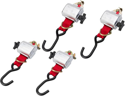 Sure-Lok FF628S-4C FF600 Series Wheelchair Retractor Kit | A-Track Fittings (Series A) | 4-Pack (2 Right / 2 Left) | S-Hook | Semi-Automatic Tensioning | ADA Compliant