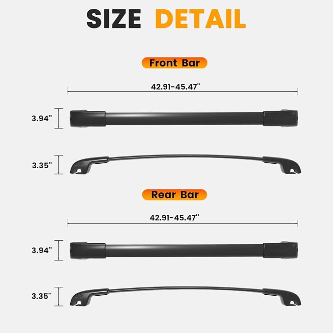 300lbs Lockable Roof Rack Cross Bars Compatible with Subaru Outback Wilderness 2022 2023 2024 2025, Heavy Duty Aluminum Roof Rails Crossbar for Rooftop Cargo Bars Luggage Kayak Bike Racks