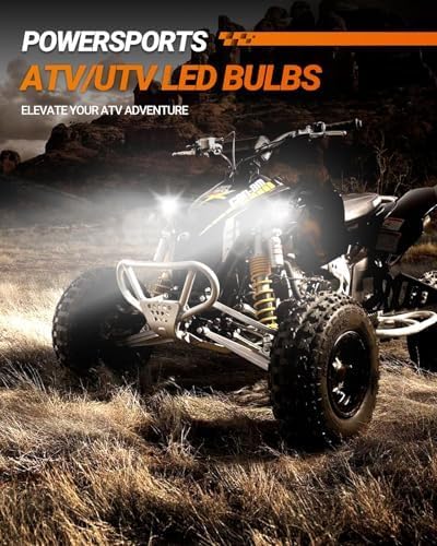 SEALIGHT H1 ATV Bulbs 30000LM Super Bright, Mini Size S6 H1 Light No Adapter Required No Cordless, 6500K Cool White, Plug-N-Play, Driving Fog Spot Light Assemblies, Pack of 2