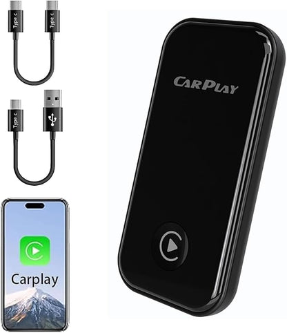 Wireless CarPlay Adapter Compatible with Both Apple and Android Systems, Supporting Bluetooth And Wi-Fi. Upgraded CarPlay Wireless Adapter Two-In-One, Plug-And-Play Plug, Capable of Converting Devices