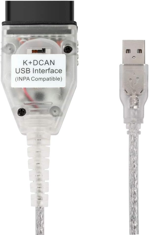 Taotao K+CAN Cable with Switch FT232RL K+D CAN USB Interface Cable Car Ediabas K+ Dcan USB OBD2 OBDii Diagnostic Scanner for BMW Work with NCS Expert Tool32