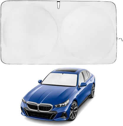 Windshield Sun Shade | Compatible for BMW 5 Series 2024-Present | Certified 99.87% UVB & 99.02% UVA Car Sun Shade. Award Winning Sunshade - Patented Technology | Car Shades by Kinder Fluff