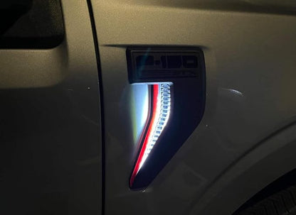 iJDMTOY Xenon White LED Background Illumination Lighting Kit Compatible with 2021-up Ford F150 Side Fender Emblem