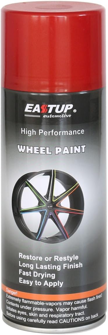 EASTUP Premium Metallic Spray Wheel Spray Acrylic Enamel Paint Pearl Molybdenum Red - Brilliant Finish, High Durability, Fade-resistant, Quick Drying Rim Coating