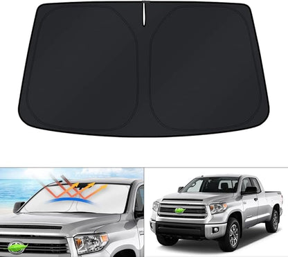 KUST Windshield Sun Shade for 2026 2025 2024-2007 Toyota Tundra Accessories Front Window Sunshade Sun Visor Protector Foldable Blocks UV Rays Keep Your Car Cooler