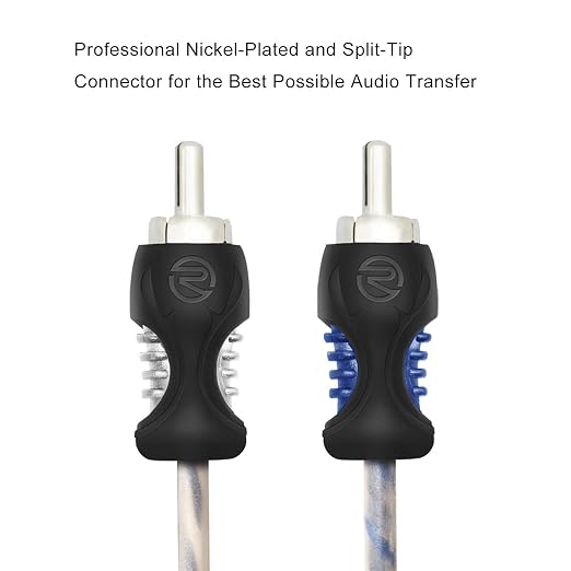 RECOIL RCI-26 100% Oxygen Free Copper 6ft 2-Channel RCA Audio Cable, Twisted Pair with Noise Reduction