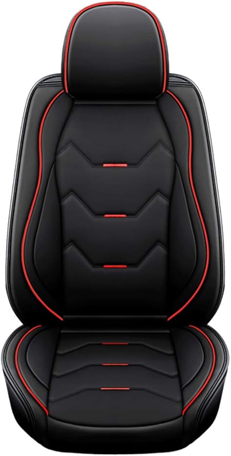 otoez Leather Car Seat Covers 5 Seats Full Set Fit Sedan SUV Truck Vans Leatherette Automotive Seat Cushion Protector Universal Fit for Most Honda Chevy Ford Hyundai Nissan Jeep VW, Black
