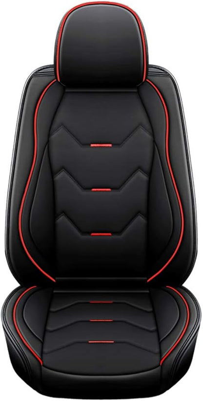 otoez Leather Car Seat Covers 5 Seats Full Set Fit Sedan SUV Truck Vans Leatherette Automotive Seat Cushion Protector Universal Fit for Most Honda Chevy Ford Hyundai Nissan Jeep VW, Black