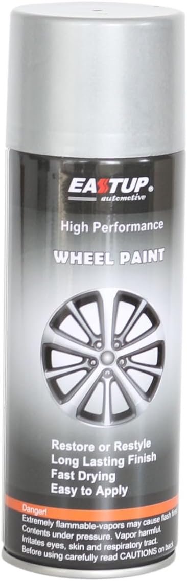 Premium Metallic Silver Wheel Paint - Brilliant Finish, High Durability, Fade-resistant, Quick Drying Rim Coating