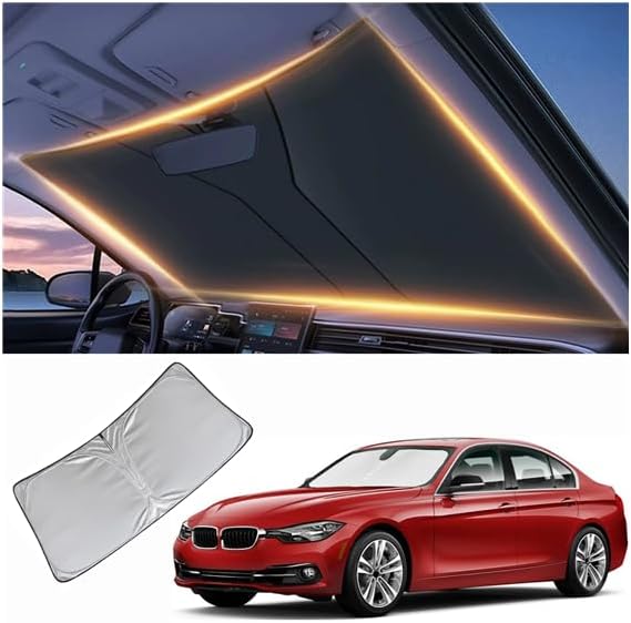 Windshield Sun Shade for BMW 3 Series 328i 330i 335i 320i 325i F30 F31 Front Window Shades Cover for 2013-2024 2025 2026 3 Series AccessoriesWindshield Sun Visor Protector Car Accessories