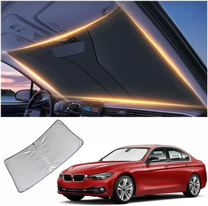 Windshield Sun Shade for BMW 3 Series 328i 330i 335i 320i 325i F30 F31 Front Window Shades Cover for 2013-2024 2025 2026 3 Series AccessoriesWindshield Sun Visor Protector Car Accessories