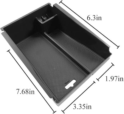 Center Console Armrest Storage Box Compatible with Hyundai Tucson 2016-2021 ABS Tray Insert Organizer Glove Pallet Phone Holder
