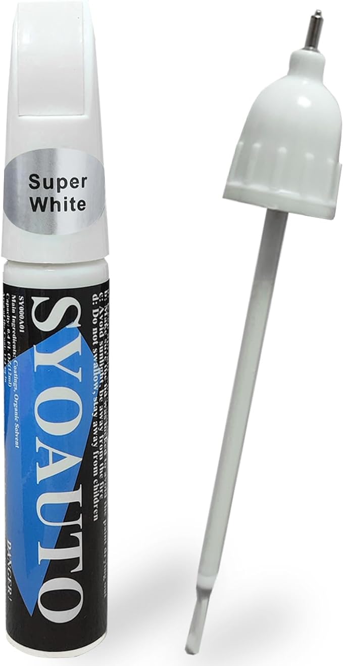 SYOAUTO Super White 040 Touch Up Paint Fit for Toyota Auto Touch up Paint Scratch Repair Automotive Scratch Remover 2 in 1 Super White 040