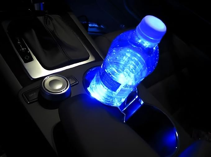 iJDMTOY 3-SMD LED Cup Holder, Glove Box, Ashtray Accent Lighting Strip Lights, Ultra Blue