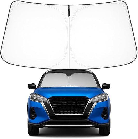 Proadsy Windshield Sun Shade for Nissan Kicks 2018-2025 Custom Fit S, SV, SR Crossover 4-Layer Foldable Front Sunshade Protector Sun Visor Blocks UV Rays Keep Car Cooler