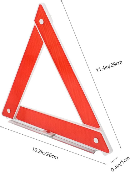 Happyyami Triangle Warning Sign Kit for Trucks Portable Safety Triangle High Visibility Emergency Roadside Sign Durable Construction Essential Truck