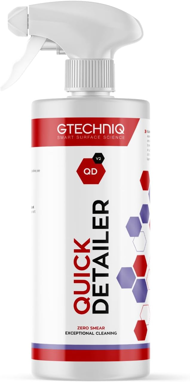 Gtechniq Quick Detailer Spray Car Polish, 17 fl oz | Removes Fingerprints and Watermarks, Enhances Protection and Shine, Easy to Apply and Long-Lasting Results