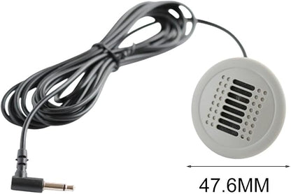 3.5mm Wired Car Microphone With 300Cm Extension Cable For Android Navigation Radio For BMW, For Mercedes-Benz, For Skoda, For Multivan, Gray ABS