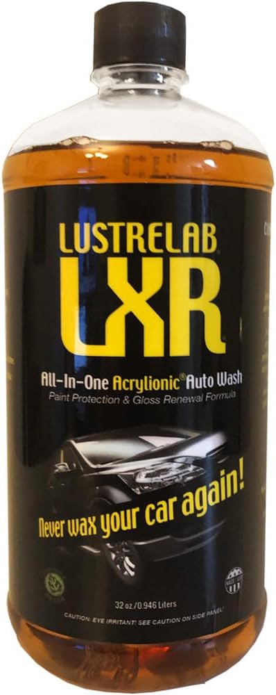 LustreLab LXR All-In-One Acrylionic Auto Car Wash and Wax, Replaces 5 Different Car Care Products and Renews your Vehicles Clear Paint Protective Coating, 1 Quart (32oz)